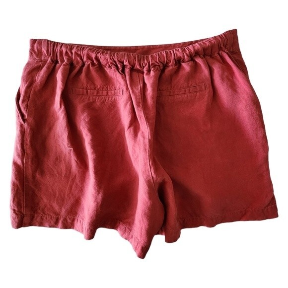 a new day High Waist Flat Front Pull-on Shorts Dark Orange Women Size L - Picture 2 of 6